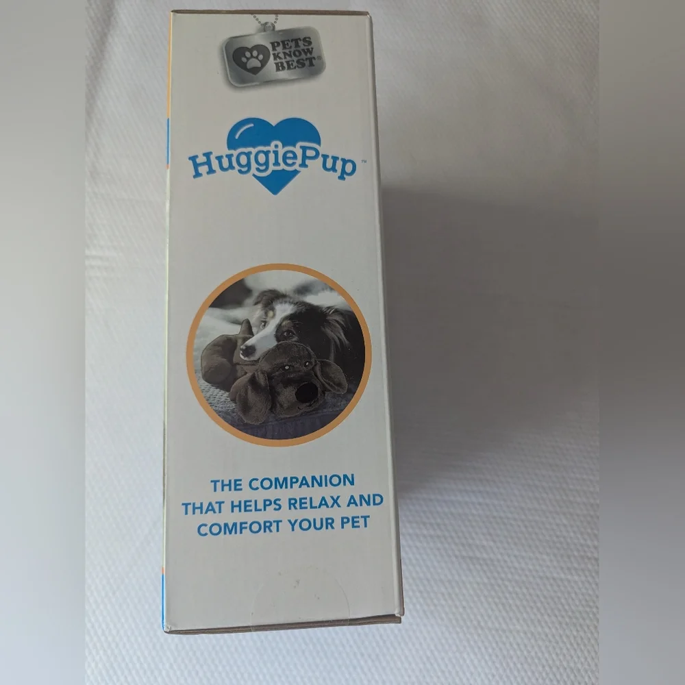 Huggie Pup Chocolate Brown Dog Companion That Helps Relax & Comfort Pet.